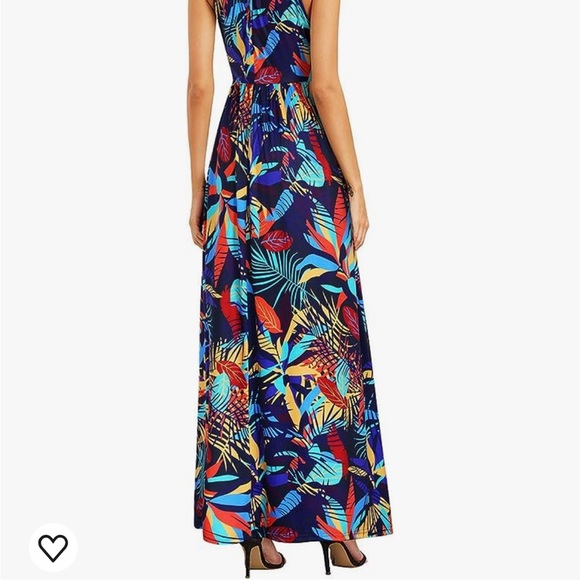 KILIG Women 2024 Summer Maxi Dress Casual Floral Halter Neck NWT - Picture 2 of 8